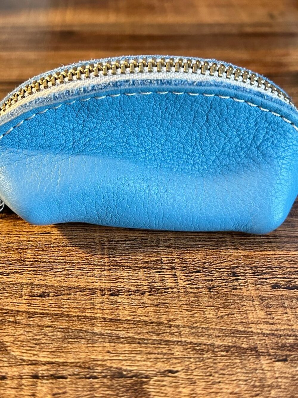 Portland Leather Good Mini Taco Keychain in light blue - Picture 3 of 4